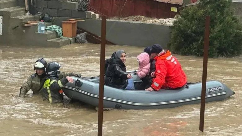 В Дагестане река Акташ смыла дом после сильных дождей